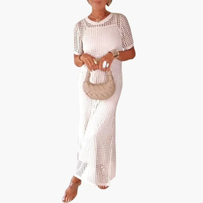Sonia | Robe longue pour femme avec ajourés et doublure