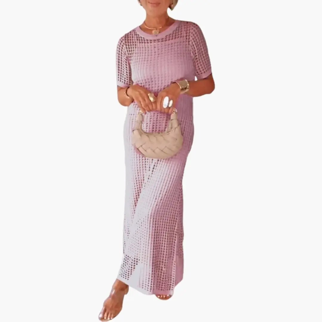 Sonia | Robe longue pour femme avec ajourés et doublure