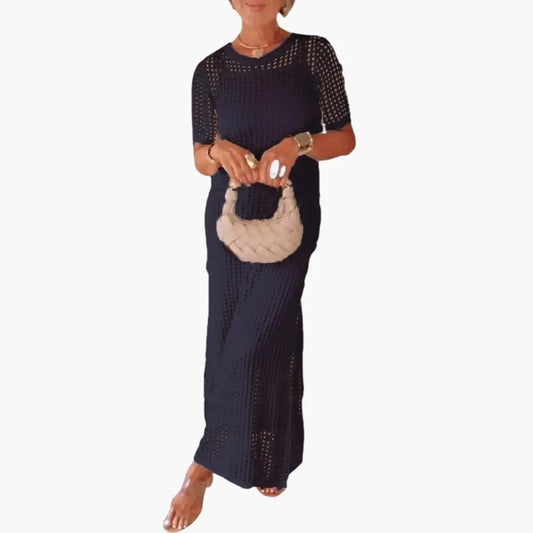 Sonia | Robe longue pour femme avec ajourés et doublure