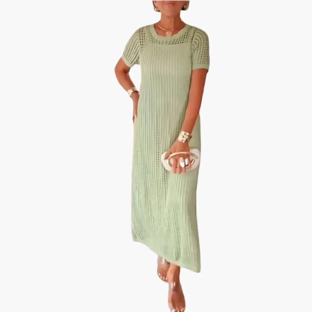 Sonia | Robe longue pour femme avec ajourés et doublure