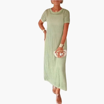 Sonia | Robe longue pour femme avec ajourés et doublure