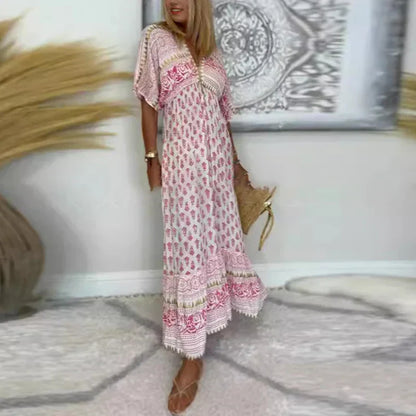 Nerisa | Maxi dress with print and boho style