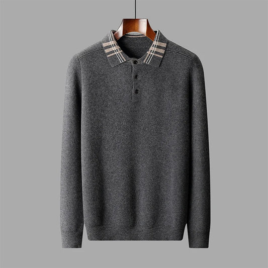 Corvian | Jersey clásico de invierno tipo polo para hombre