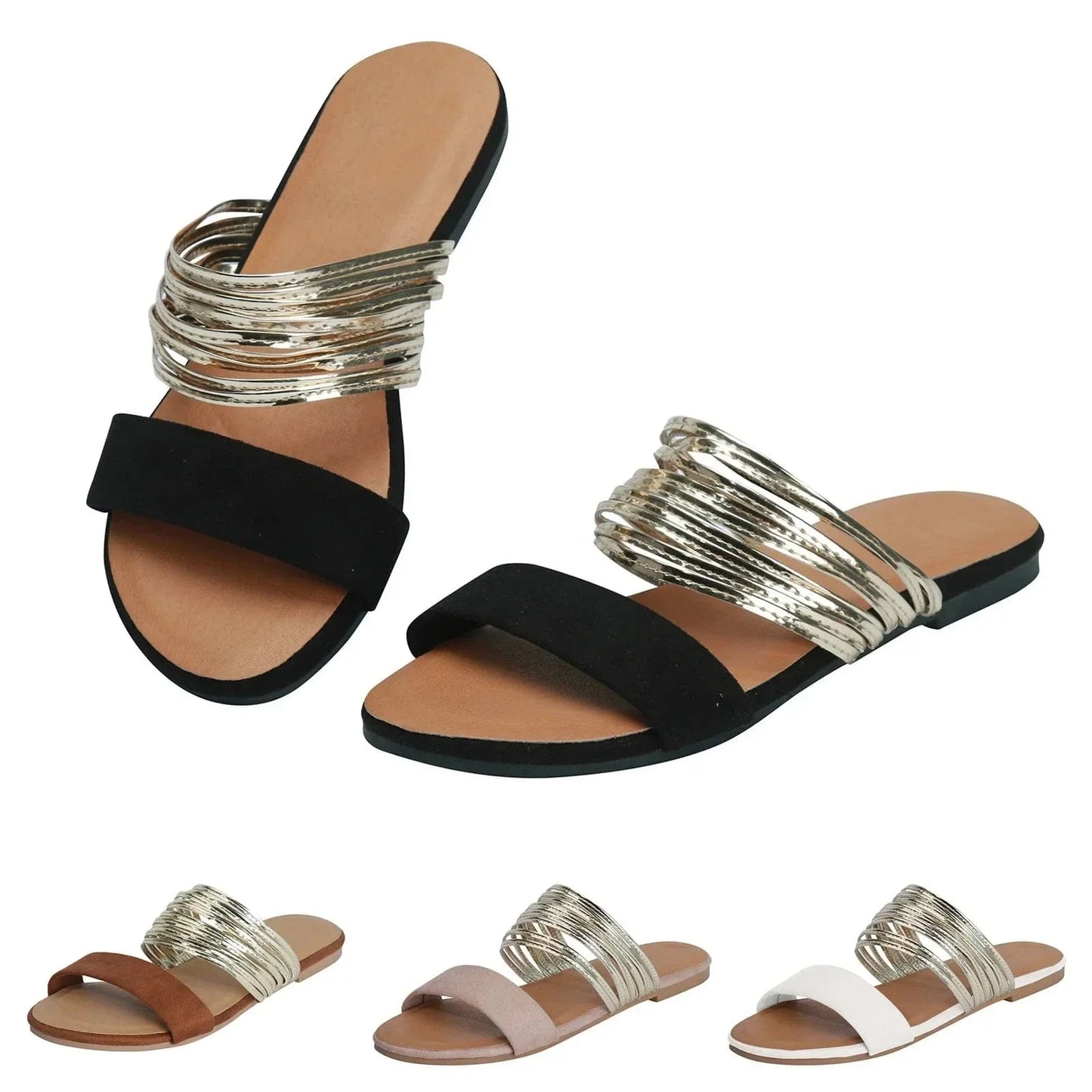Blanca | Sandales orthopédiques confortables avec lanières et semelle plate