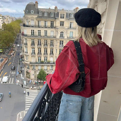 Elodina | Chaqueta bomber oversize para mujer efecto cuero | Atrevida