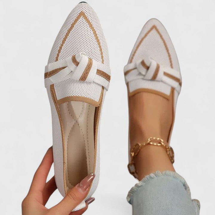 Lunara | Mocasines para mujer de punta afilada con detalle de nudo cómodos | Modernos