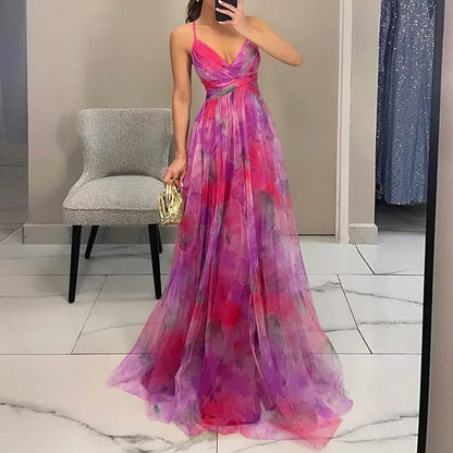 Beatriz | Elegant Strapless Floral Maxi Dress