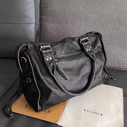 Raquel | Large Shoulder Bag with Pockets and Zipper