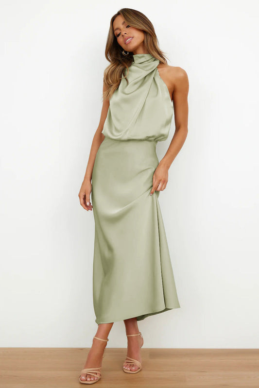 Laura | Robe de soirée chic pour femme, coupe fluide et col nu
