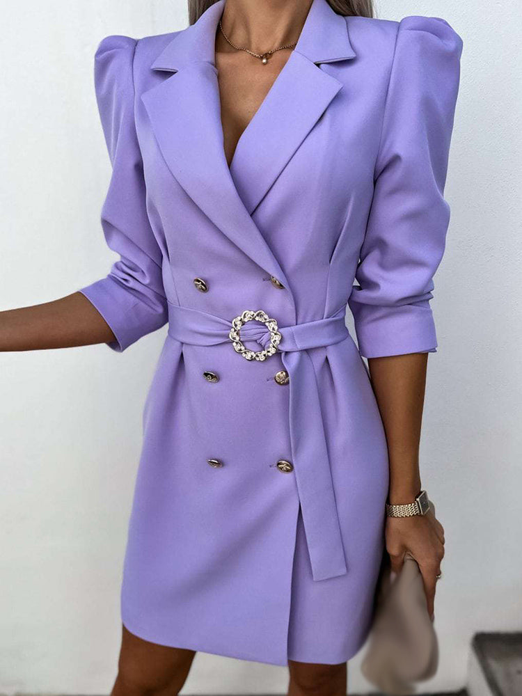Sophie | Vestido blazer para mujer con cinturón y botones