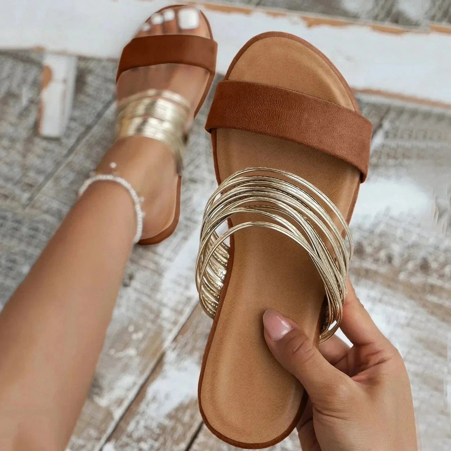 Blanca | Sandales orthopédiques confortables avec lanières et semelle plate