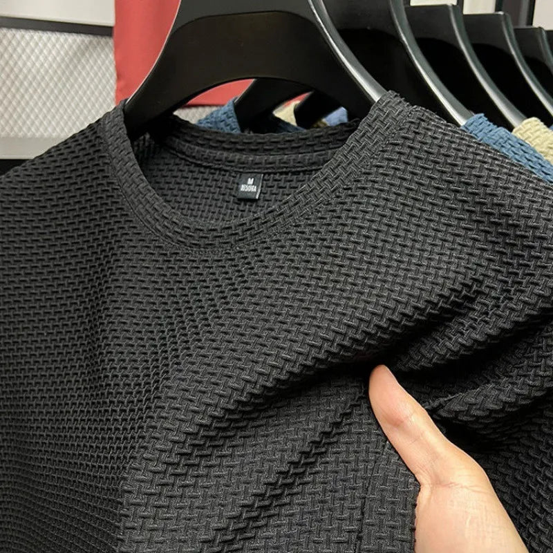 Hugo | Camiseta con textura y diseño con cuello redondo