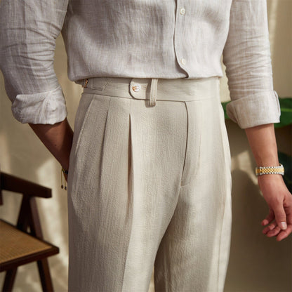 Alviano | Pantalón plisado de invierno corte elegante para hombre