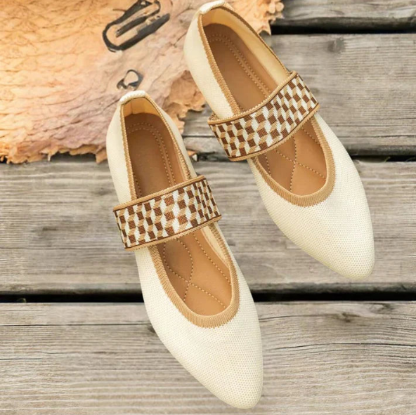 Rebeca | Bailarinas estampadas de primavera para mujer con tira