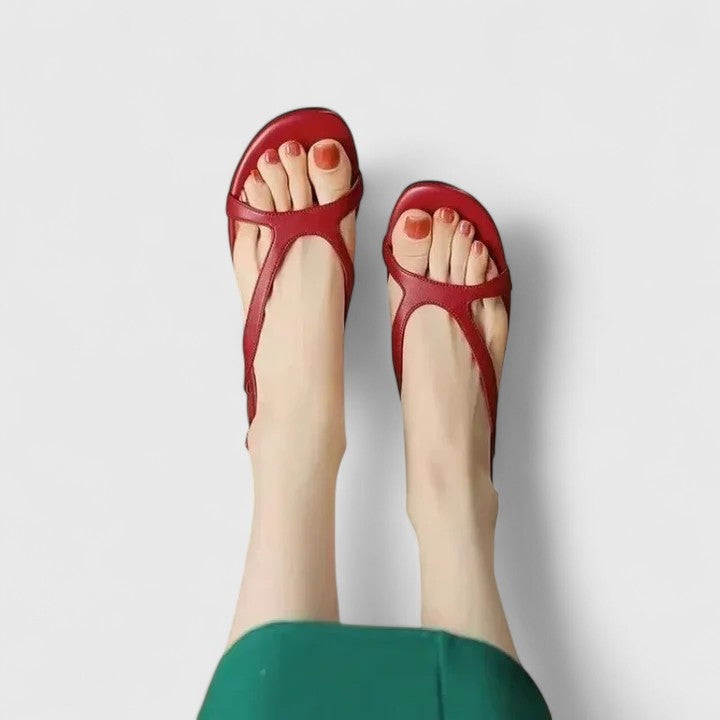 Viviana | Sandales orthopédiques à bride en T et design ouvert
