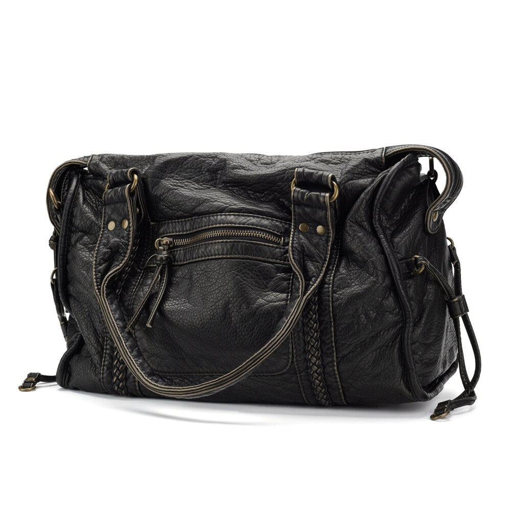 Raquel | Large Shoulder Bag with Pockets and Zipper