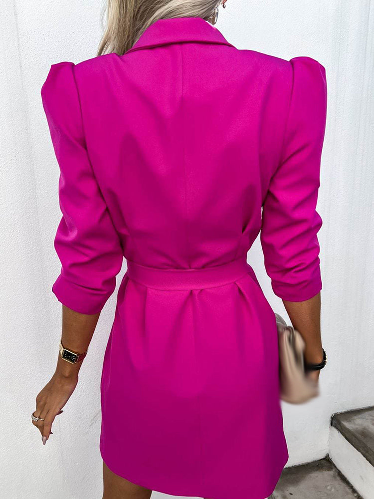 Sophie | Vestido blazer para mujer con cinturón y botones