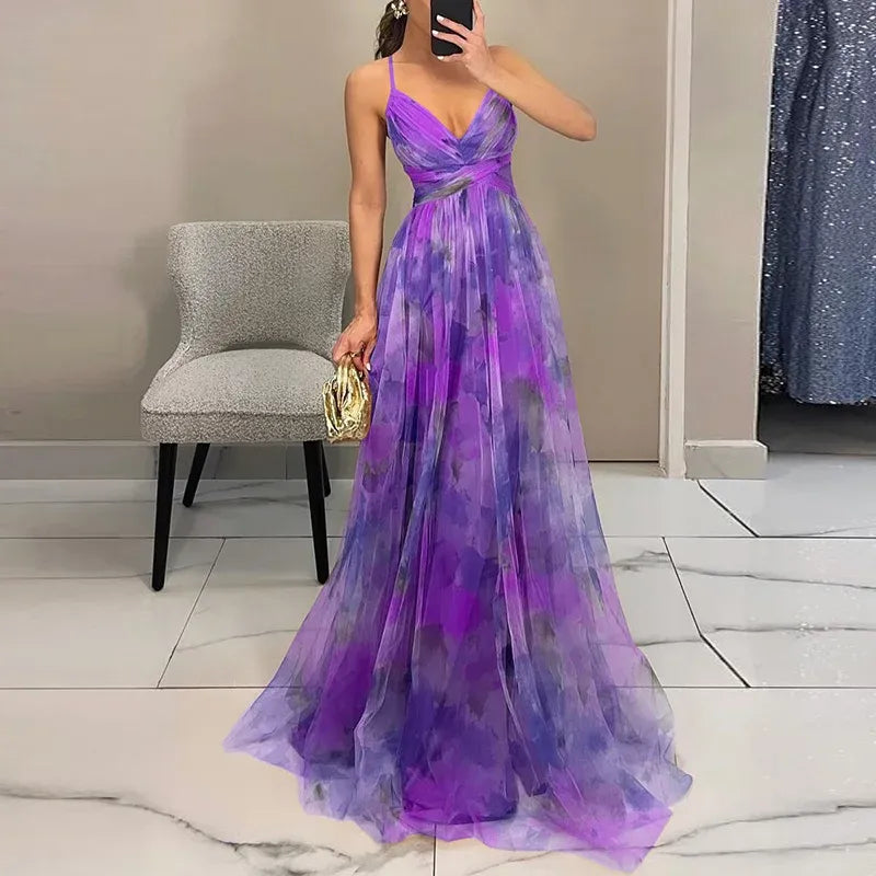 Beatriz | Elegant Strapless Floral Maxi Dress
