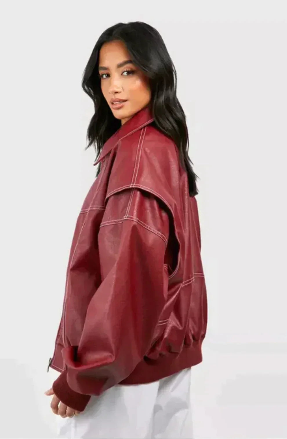 Elodina | Chaqueta bomber oversize para mujer efecto cuero | Atrevida