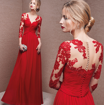 Braulio | V-neck lace maxi dress | Maxi