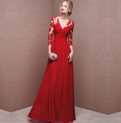 Braulio | V-neck lace maxi dress | Maxi