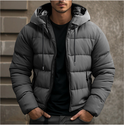 Chaqueta acolchada con capucha de invierno para hombre