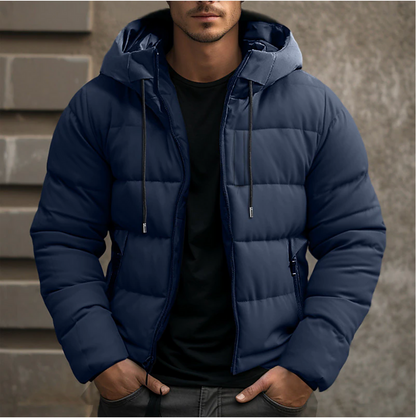 Chaqueta acolchada con capucha de invierno para hombre