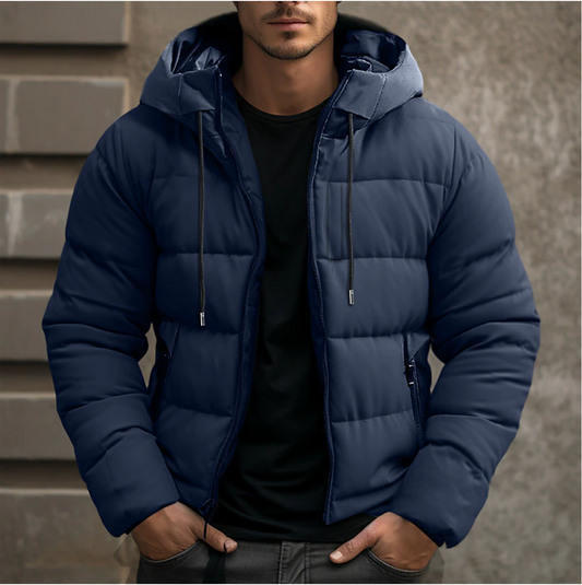 Chaqueta acolchada con capucha de invierno para hombre