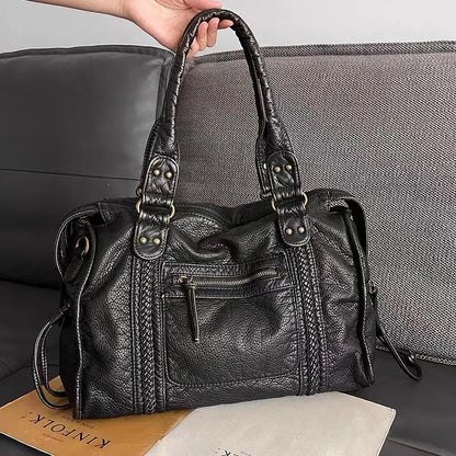 Raquel | Large Shoulder Bag with Pockets and Zipper