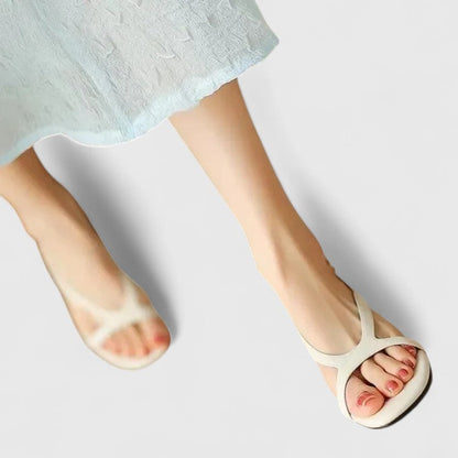 Viviana | Sandales orthopédiques à bride en T et design ouvert