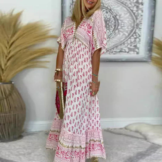 Nerisa | Robe maxi à imprimé et style bohème