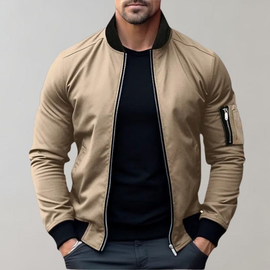 Rosendo | Chaqueta bomber slim fit con cremallera para hombre