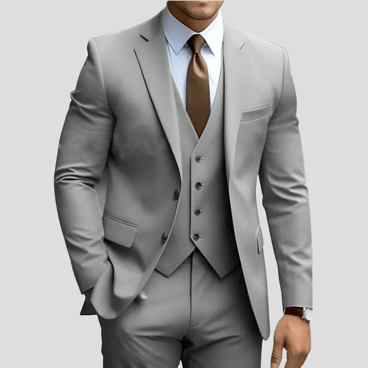 Manuel | Traje para hombre de tres piezas con chaqueta y pantalón slim