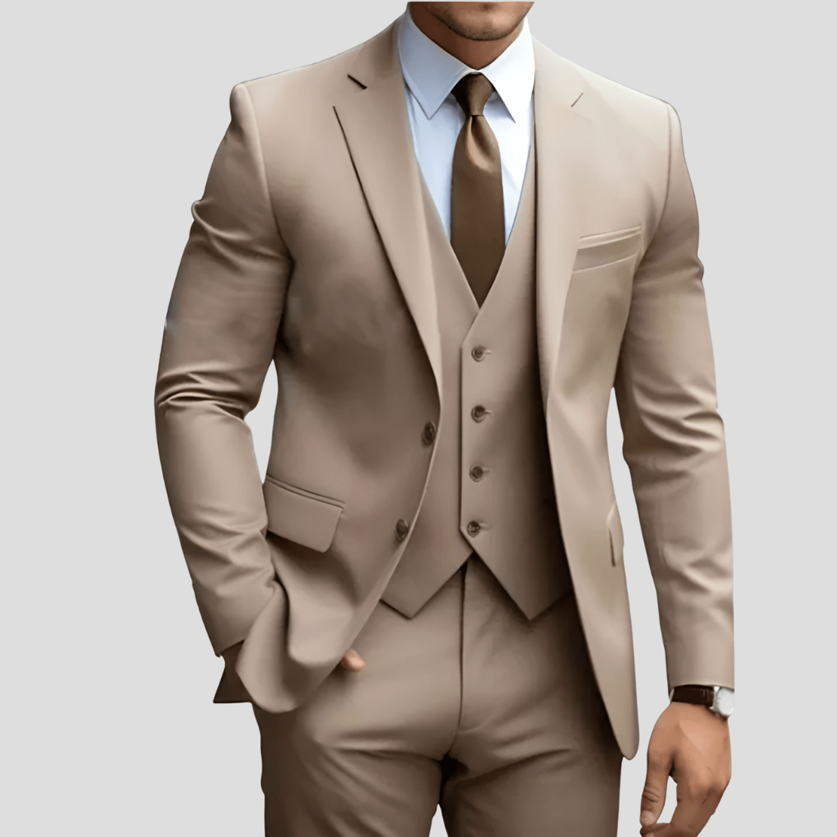 Manuel | Traje para hombre de tres piezas con chaqueta y pantalón slim