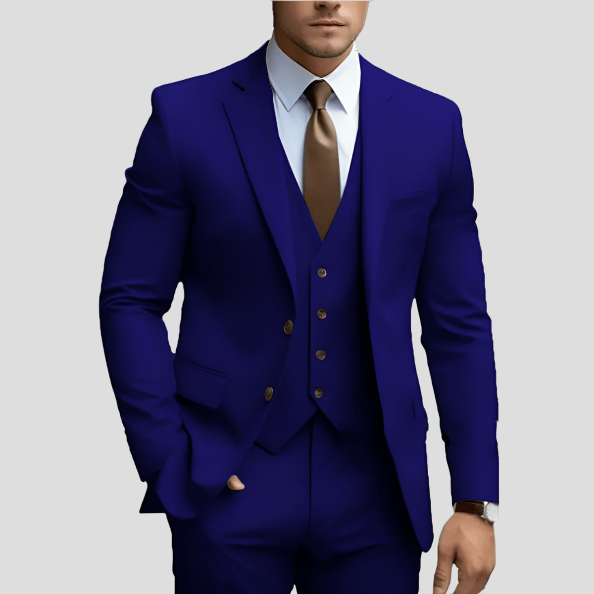 Manuel | Traje para hombre de tres piezas con chaqueta y pantalón slim