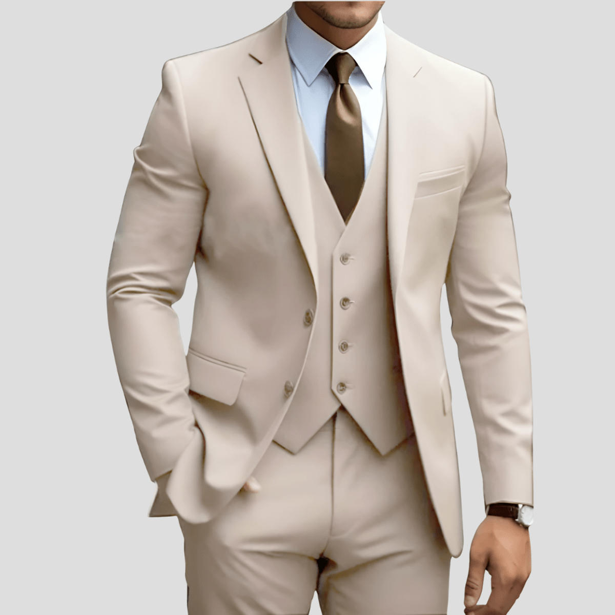 Manuel | Traje para hombre de tres piezas con chaqueta y pantalón slim
