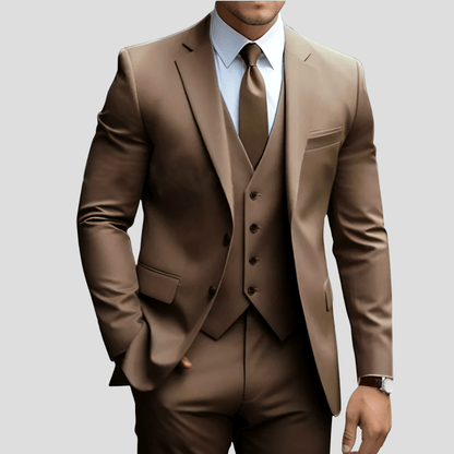 Iker | Traje de tres piezas para hombre y chaleco recto