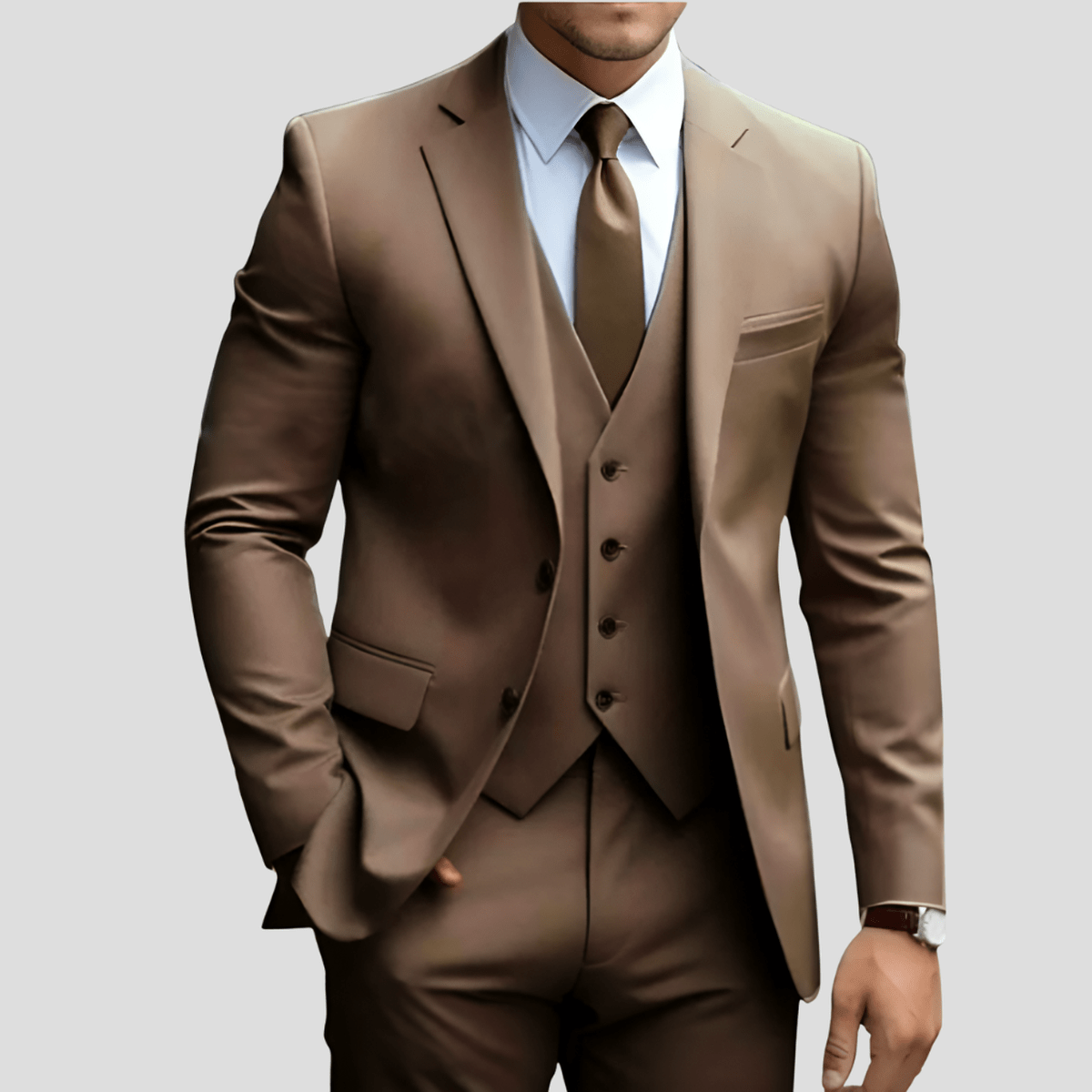 Manuel | Traje para hombre de tres piezas con chaqueta y pantalón slim