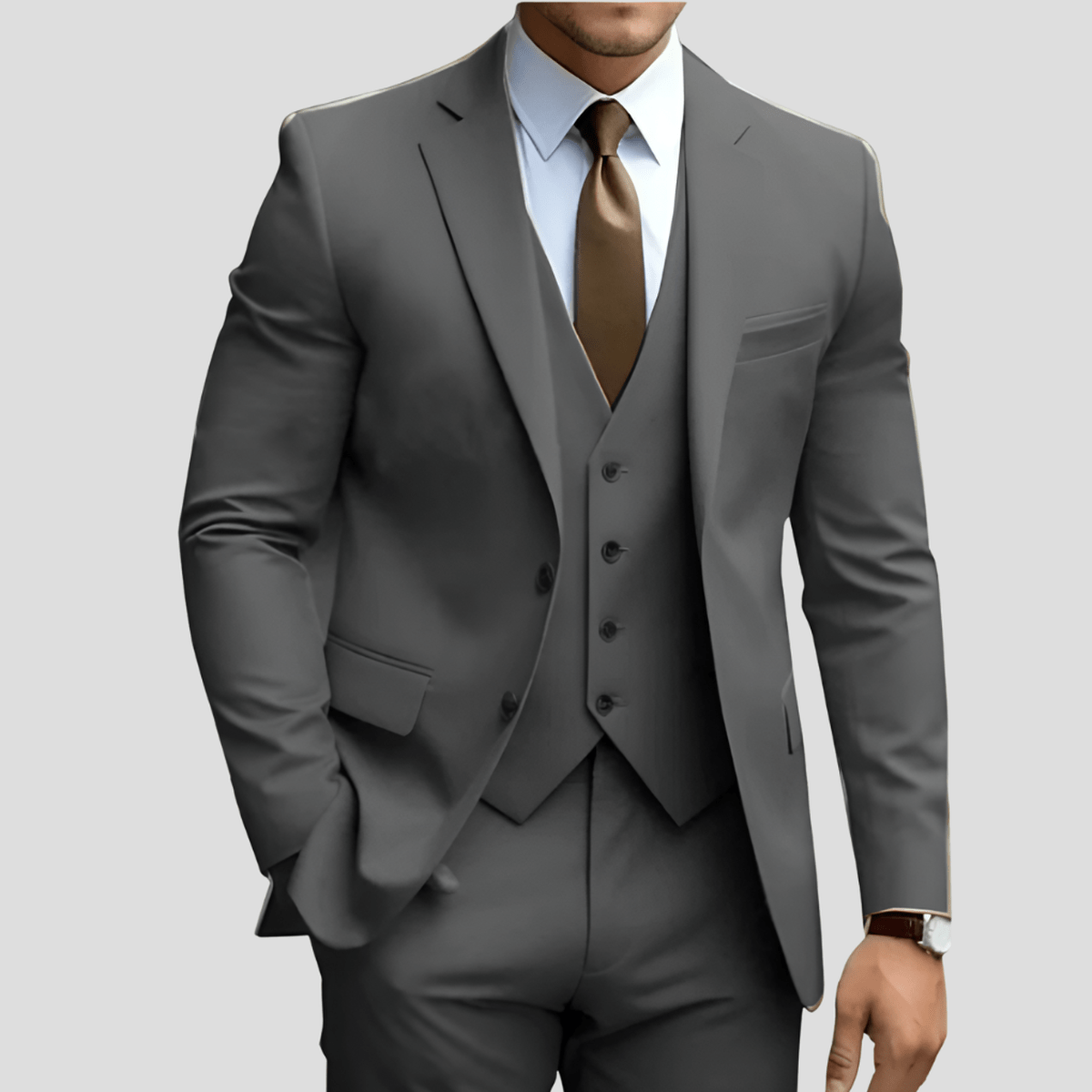 Manuel | Traje para hombre de tres piezas con chaqueta y pantalón slim
