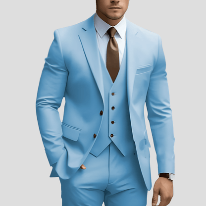Iker | Traje de tres piezas para hombre y chaleco recto