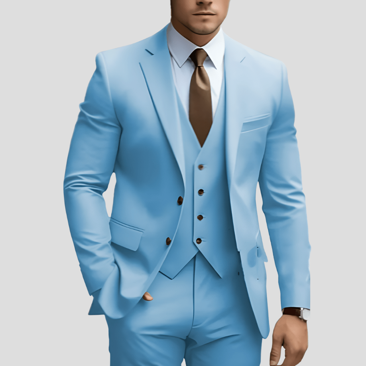 Manuel | Traje para hombre de tres piezas con chaqueta y pantalón slim