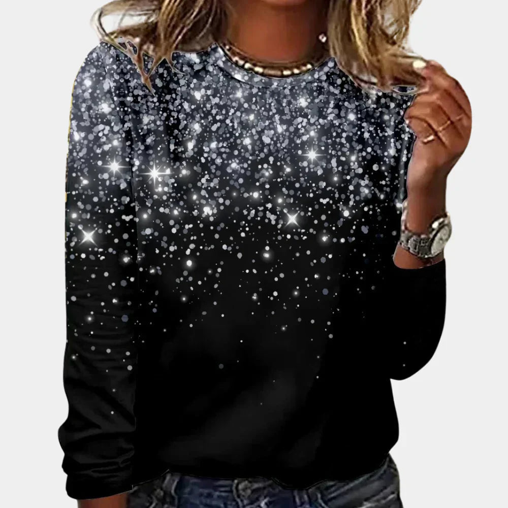 Estrella | Jersey navideño para mujer con estrellas brillantes