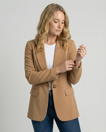 Rosabella | Women's One-Button Blazer with Classic Lapel | Refined