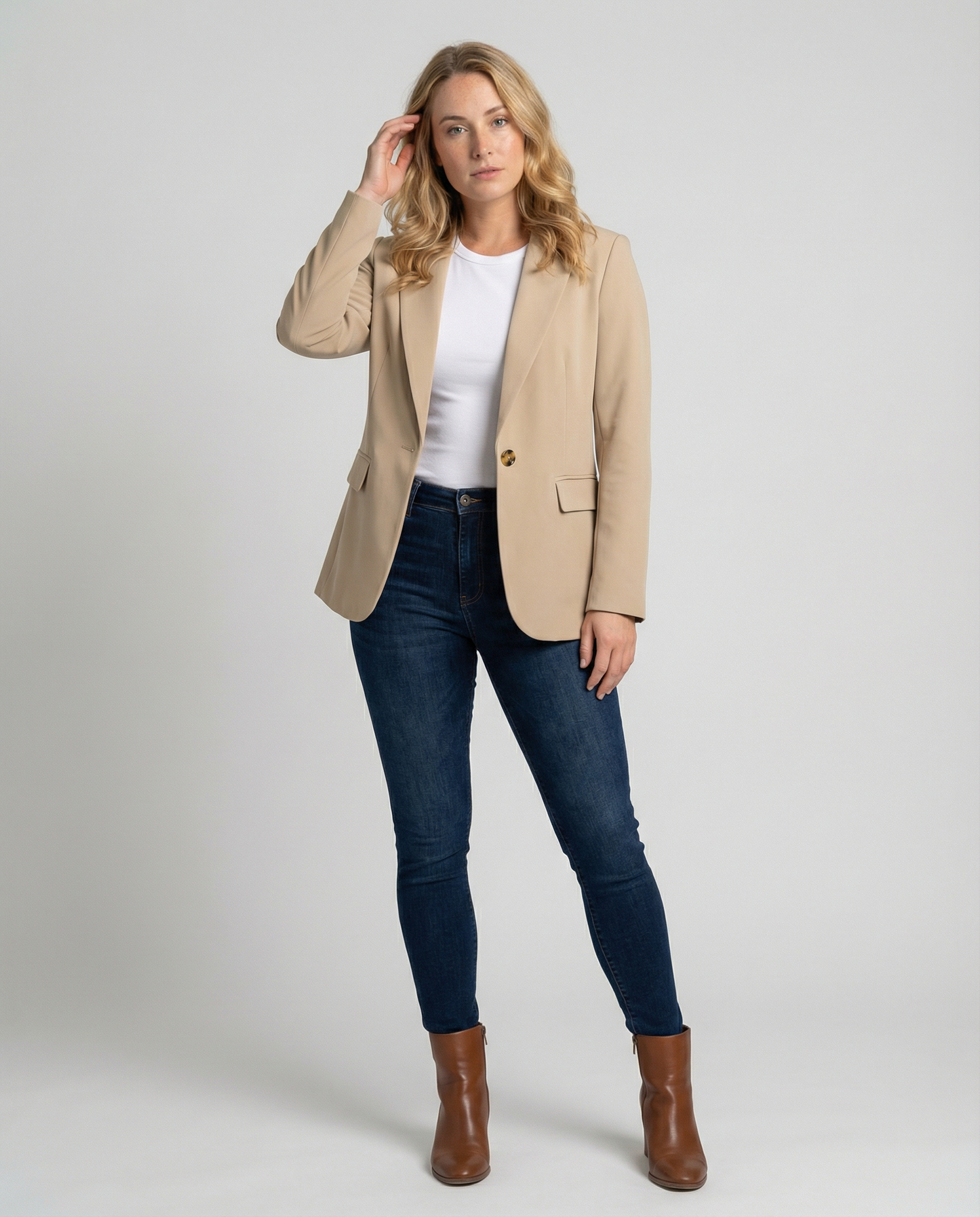 Rosabella | Women's One-Button Blazer with Classic Lapel | Refined