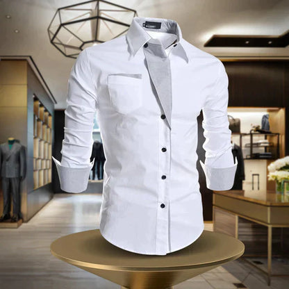 Andrés | Long-sleeved shirt with button closure and classic collar