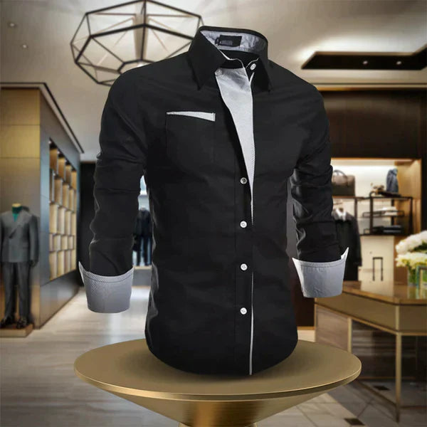 Andrés | Long-sleeved shirt with button closure and classic collar