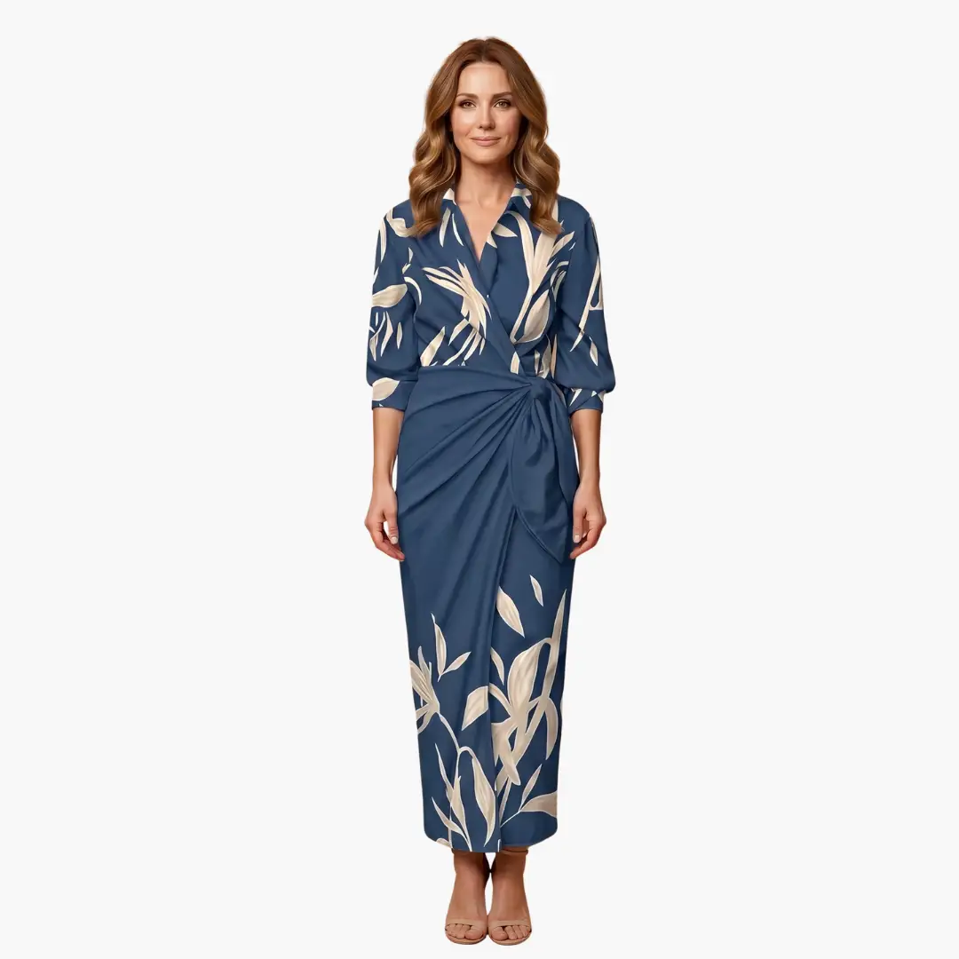 Cristina | Vestido camisero a rayas para mujer de algodón