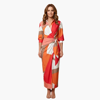 Cristina | Vestido camisero a rayas para mujer de algodón