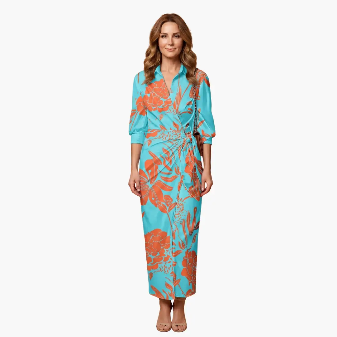 Cristina | Vestido camisero a rayas para mujer de algodón