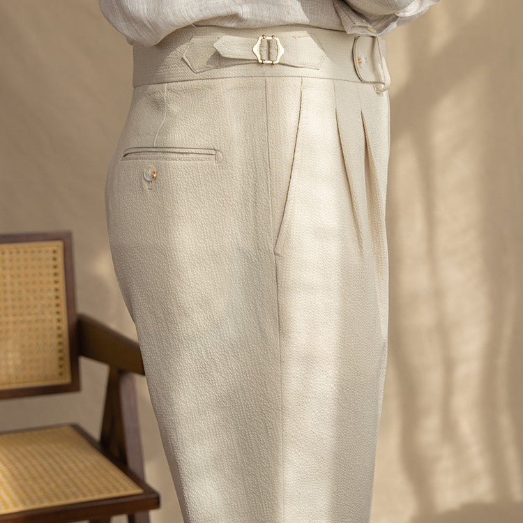 Alviano | Pantalón plisado de invierno corte elegante para hombre